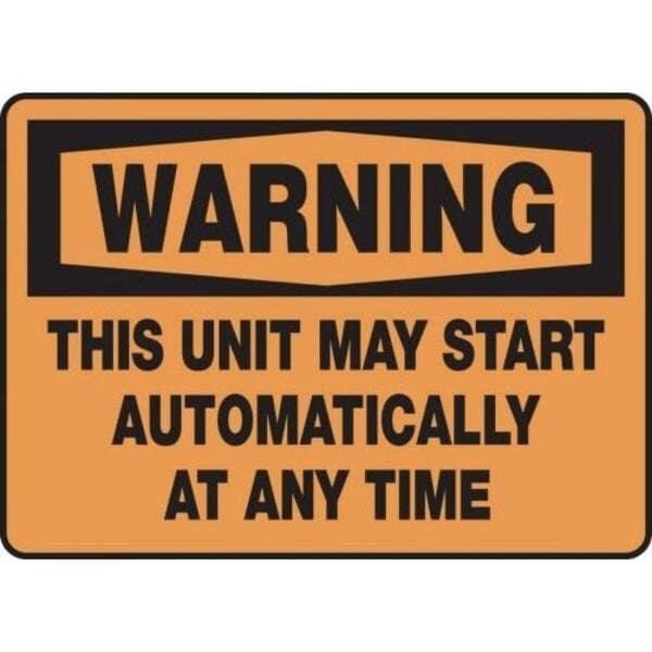 Accuform OSHA WARNING SAFETY SIGN THIS UNIT MEQM318VS MEQM318VS - main